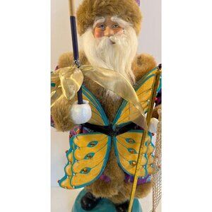 Neiman Marcus Christmas Butterfly Santa 27" Holiday Decor READ WEAR
